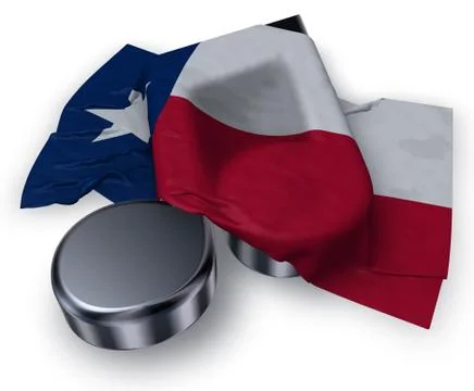 Music note symbol and flag of texas - 3d rendering Illustrazione stock