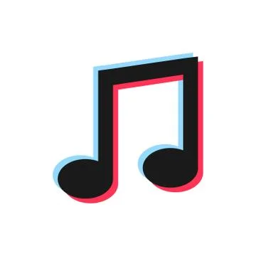 Music note symbol icon. Stock Illustration