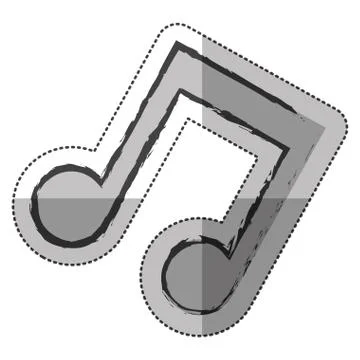Music note symbol Illustrazione stock