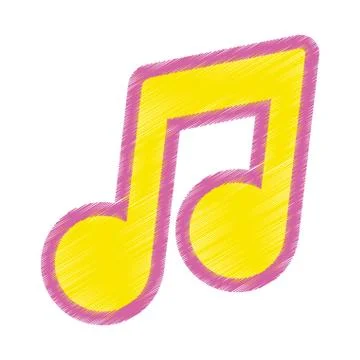 Music note symbol 스톡 일러스트