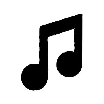 Music note symbol Illustrazione stock