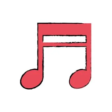 Music note symbol Illustrazione stock