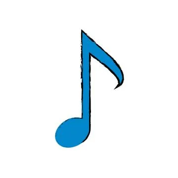 Music note symbol Illustrazione stock