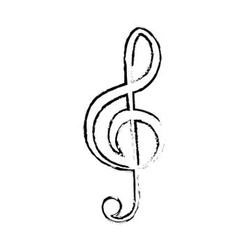 Music note symbol 스톡 일러스트