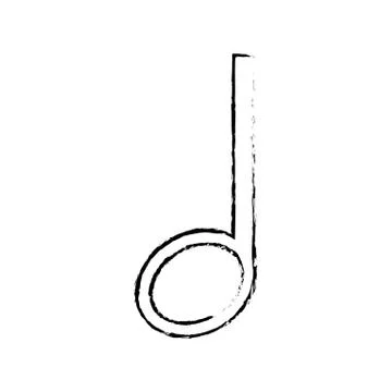 Music note symbol 스톡 일러스트