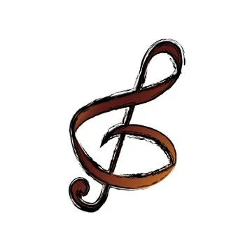 Music note symbol Illustrazione stock