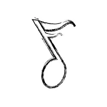 Music note symbol 스톡 일러스트