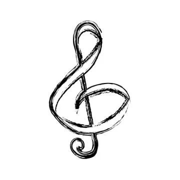 Music note symbol 스톡 일러스트