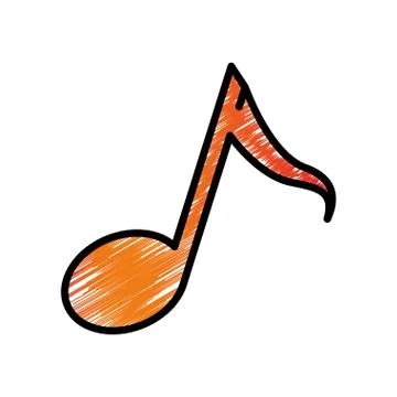 Music note symbol Illustrazione stock
