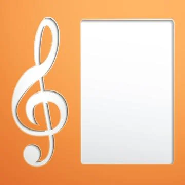 Music Note - treble clef Stock Illustration