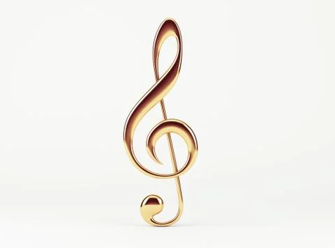 Music note. treble clef. Stock Illustration
