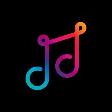 Music note vector icon design Stock Illustration