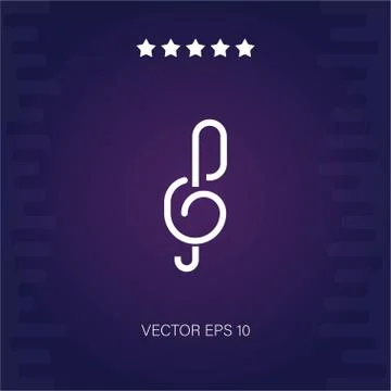 Music note vector icon Stock Illustration