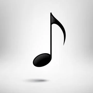 Music note vector icon. Music design element. 스톡 일러스트