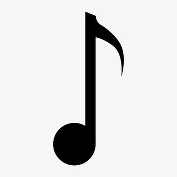 Music note vector icon on white background Stock Illustration