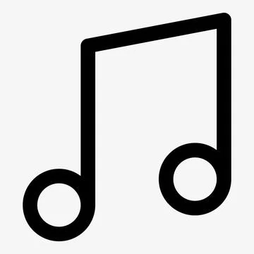 Music note vector icon on white background Stock Illustration
