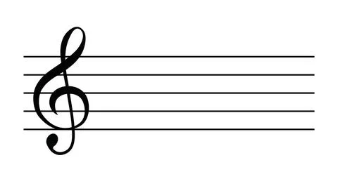 Music note vector sheet icon staff illustration design. Melody music note on Stock Illustration