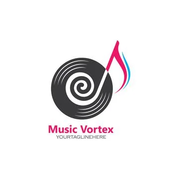 Music note vortex concept  vector icon design Stock Illustration