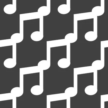 Music note web icon. flat design. Seamless pattern. 스톡 일러스트