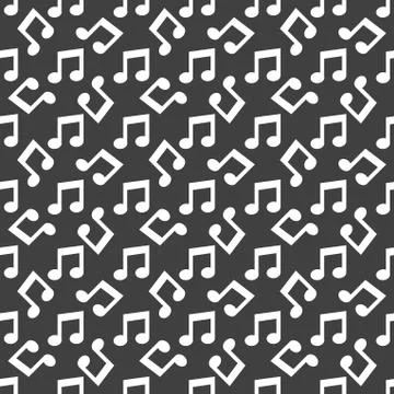 Music note web icon. flat design. Seamless pattern. 스톡 일러스트