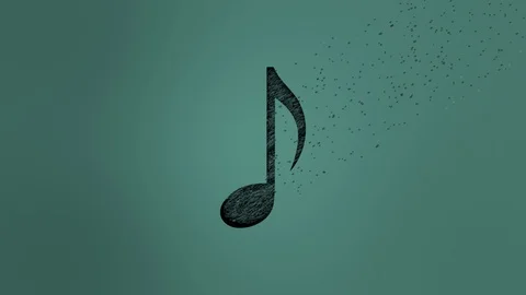Music Note Wind Dissolve Stock Footage 101993074
