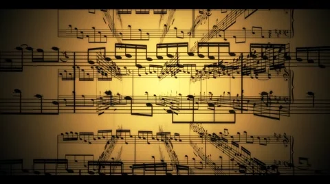 Music notes 3d Stock Footage