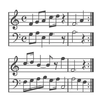 Music notes and icons vector set 스톡 일러스트