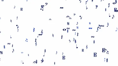 Music Notes and treble clef. Stock Footage 8357657