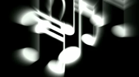 Music Notes and treble clef. Stock Footage 8357786