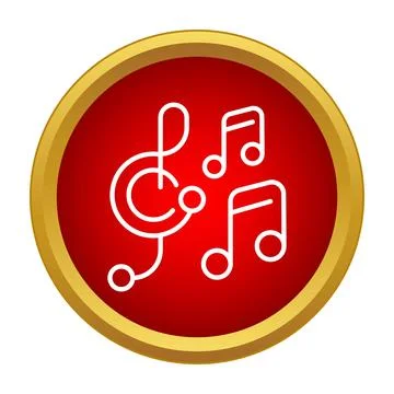 Music notes and treble clef icon design Stock Illustration
