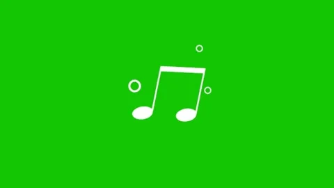 Music Notes Animation Green Screen Overlay 스톡 동영상 341448810