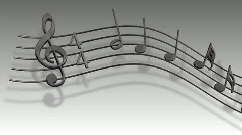 Music notes animation wave Stock-Footage 12268411