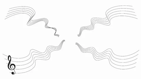 Music notes around Stock Footage 10743192