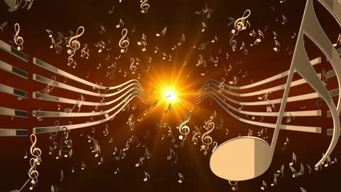 Music Notes Background Stock Footage 167355378