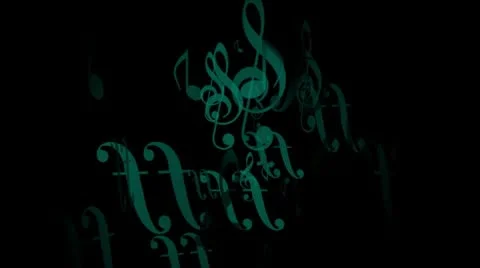 Music Notes Background green Stock Footage 10384935