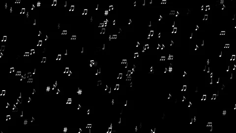 Music Notes Background Loop Stock Footage 117133713