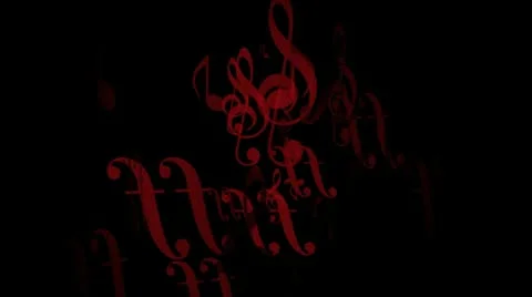 Music Notes Background red Stock Footage 10384735