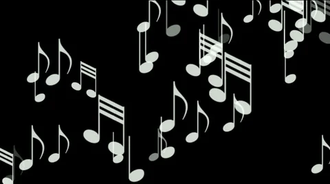 Music Notes background,symbol melody melody sound,romantic artistic symphony. Stock Footage