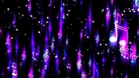 Music Notes Blue Background Looped Video Stock Footage 157276554