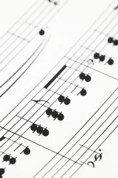 Music Notes close up Stock Photos