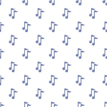 Music notes creating seamless pattern background Stock Illustration