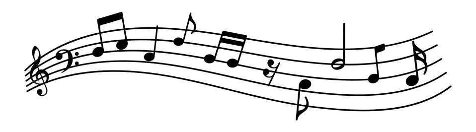 Music notes, design element, vector illustration Stock Illustration