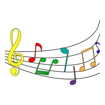 Music notes with different elements Illustrazione stock