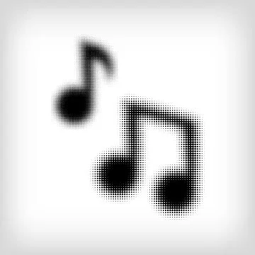 Music notes dot set. Stock Illustration