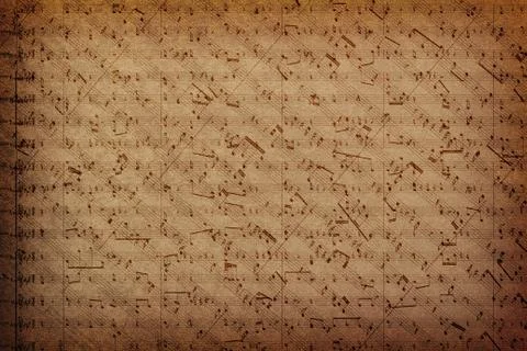 Music notes on fabric texture background Stock Photos