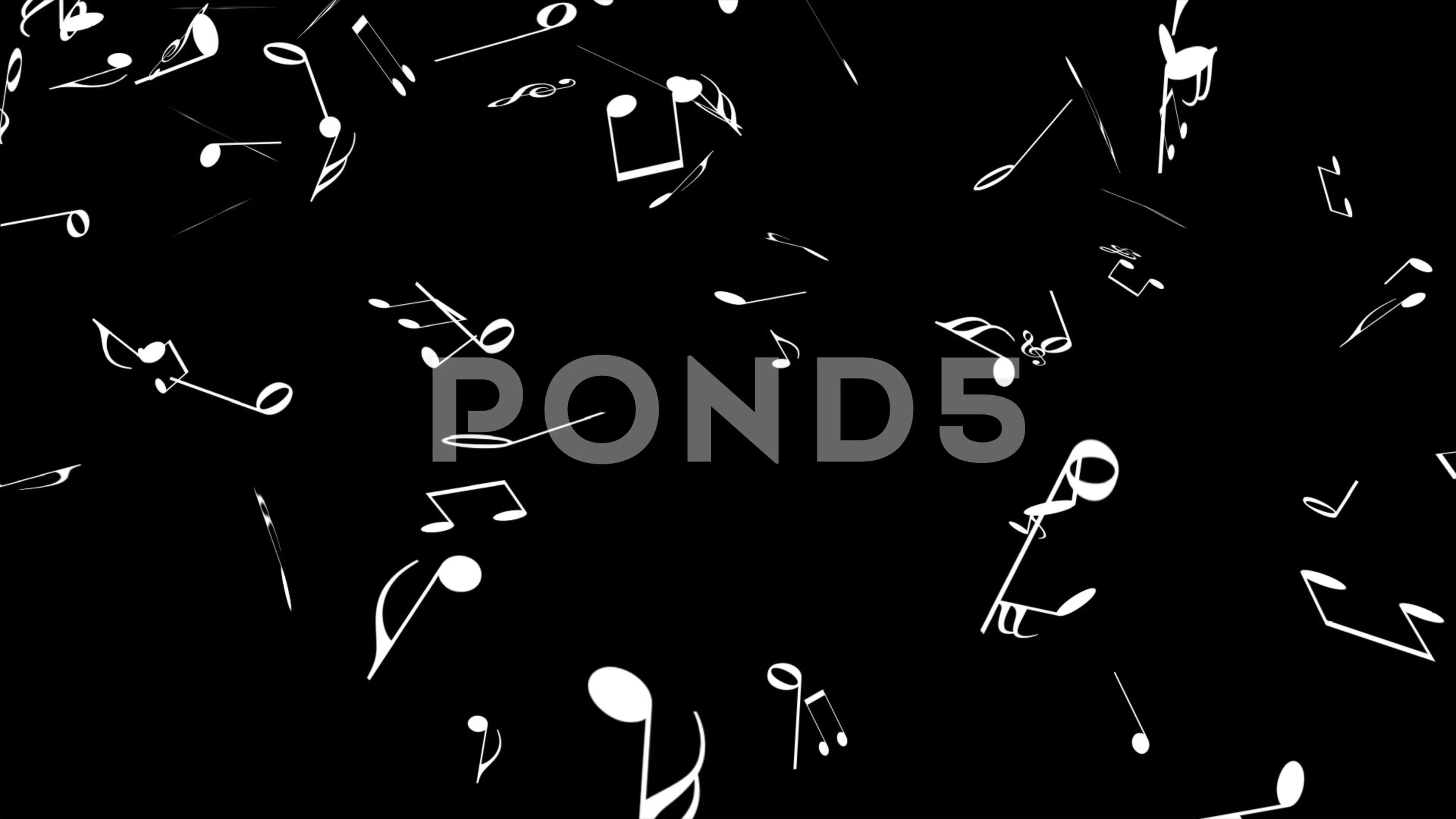 music note background black and white