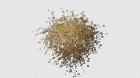 Music Notes Fireworks 02 Stock Footage 268427301