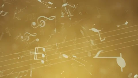Music Notes Flying in the Wind | Stock Video | Pond5