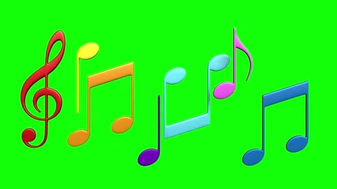 Music notes Stock Footage 138652887