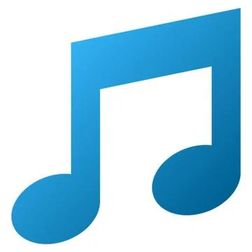 Music Notes Gradient Vector Icon Illustrazione stock
